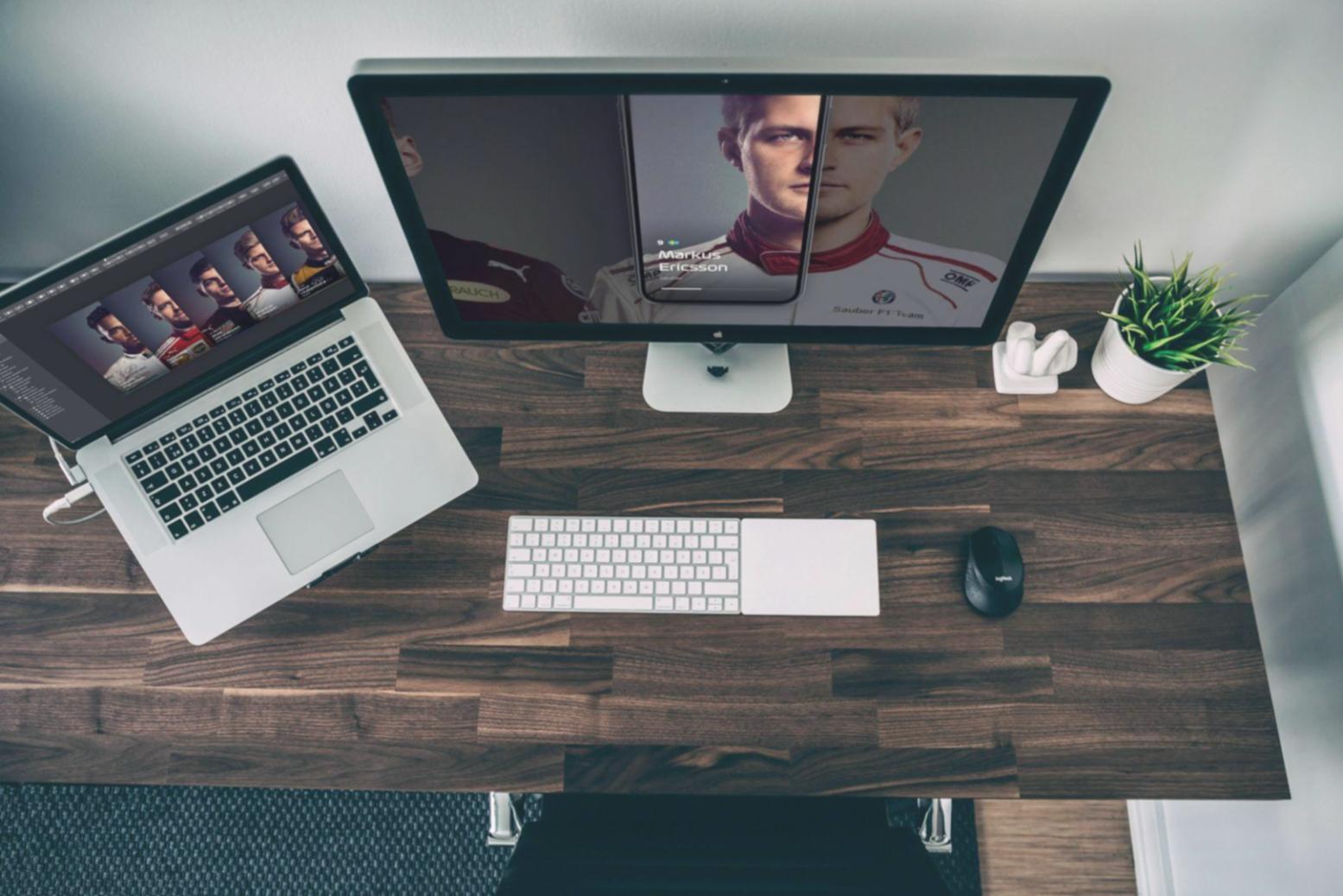 Business planning workspace with financial documents